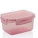 Pote Hermético 560ml Retangular Trava Click Mantimentos Rosa