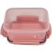 Pote Hermético 560ml Retangular Trava Click Mantimentos Rosa