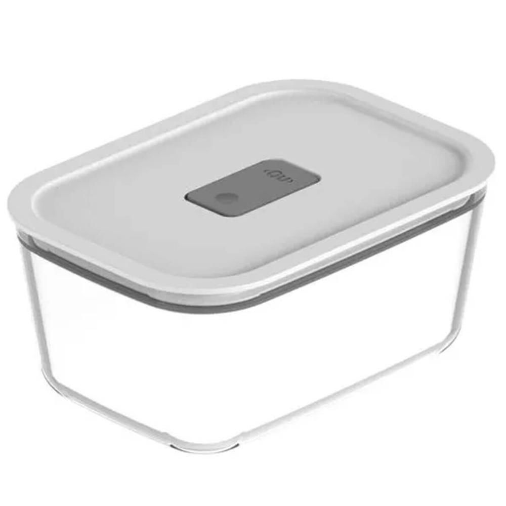 Pote Hermético De Vidro 1,2l Branco Ou Fresh Lock Para Geladeira Freezer Forno
