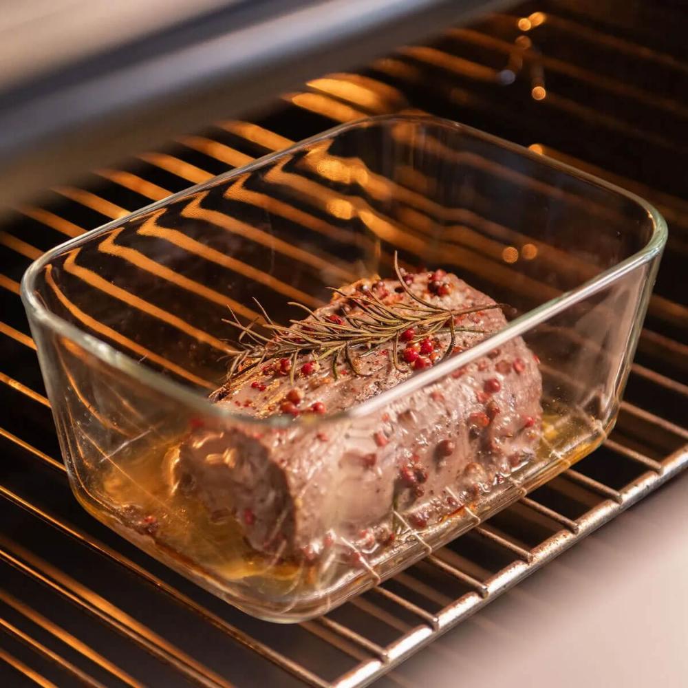 Pote Hermético De Vidro 1,2l Branco Ou Fresh Lock Para Geladeira Freezer Forno