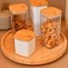 Pote Hermético Keep Ou 340ml Tampa de Bambu Recipiente Porta