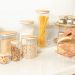 Pote Hermético Keep Ou 340ml Tampa de Bambu Recipiente Porta