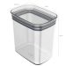 Pote Hermético Médio Retangular com Tampa 1,5 Litros Porta Mantimentos Cozinha Natural