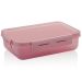 Pote Hermético Retangular 870ml Trava OU Click Lanche Rosa