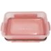 Pote Hermético Retangular 870ml Trava OU Click Lanche Rosa