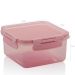 Pote Hermético Tampa Com Travas 800ml Lanche Pequeno Click Rosa