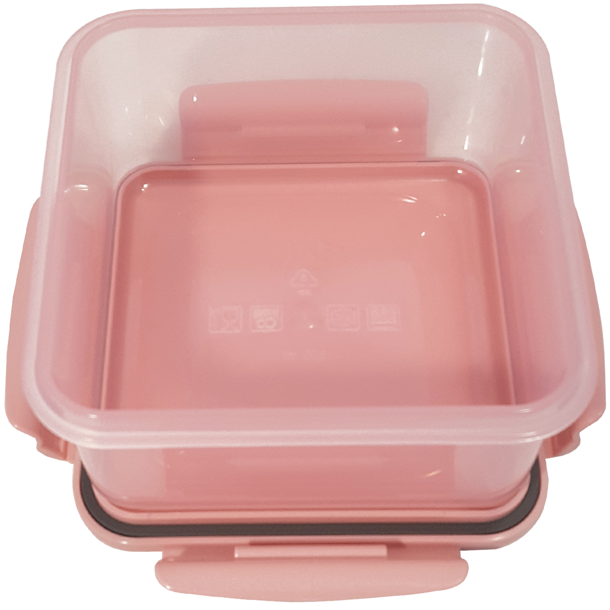 Pote Hermético Tampa Com Travas 800ml Lanche Pequeno Click Rosa