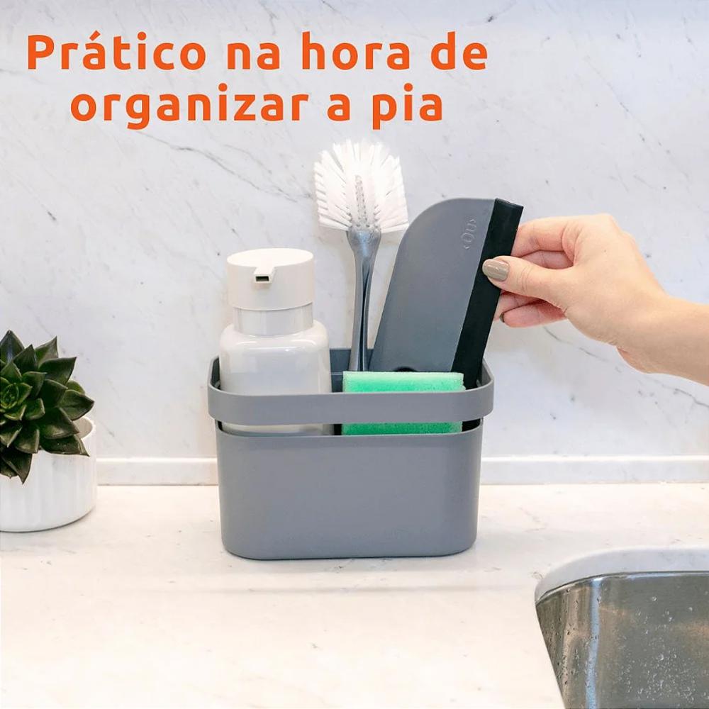 Rodo de Pia Cozinha Trium Ou Rodinho Compacto em Borracha Flexível e Plástico Chumbo