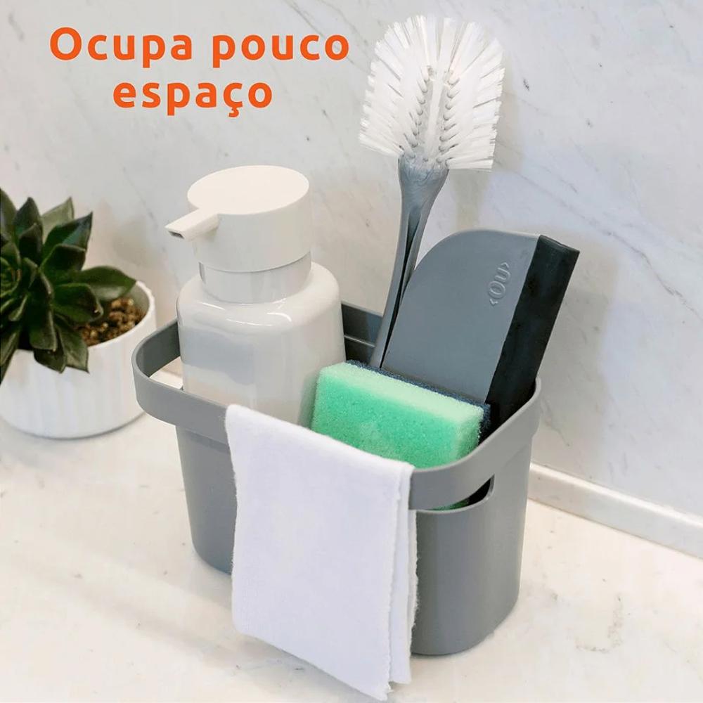 Rodo de Pia Cozinha Trium Ou Rodinho Compacto em Borracha Flexível e Plástico Chumbo