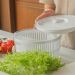 Secador de Saladas Legumes Centrifuga com Escorredor 5,5l Branco Ou Clear Fresh