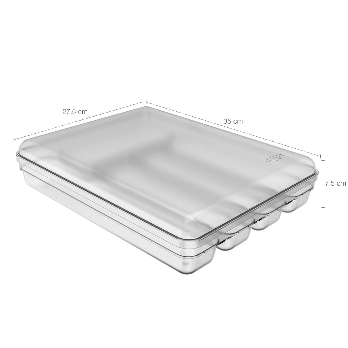 Separador Porta Talheres com Tampa Organizador de Gaveta Multiuso Logic Natural