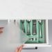 Separador Porta Talheres com Tampa Organizador de Gaveta Multiuso Logic Verde Menta