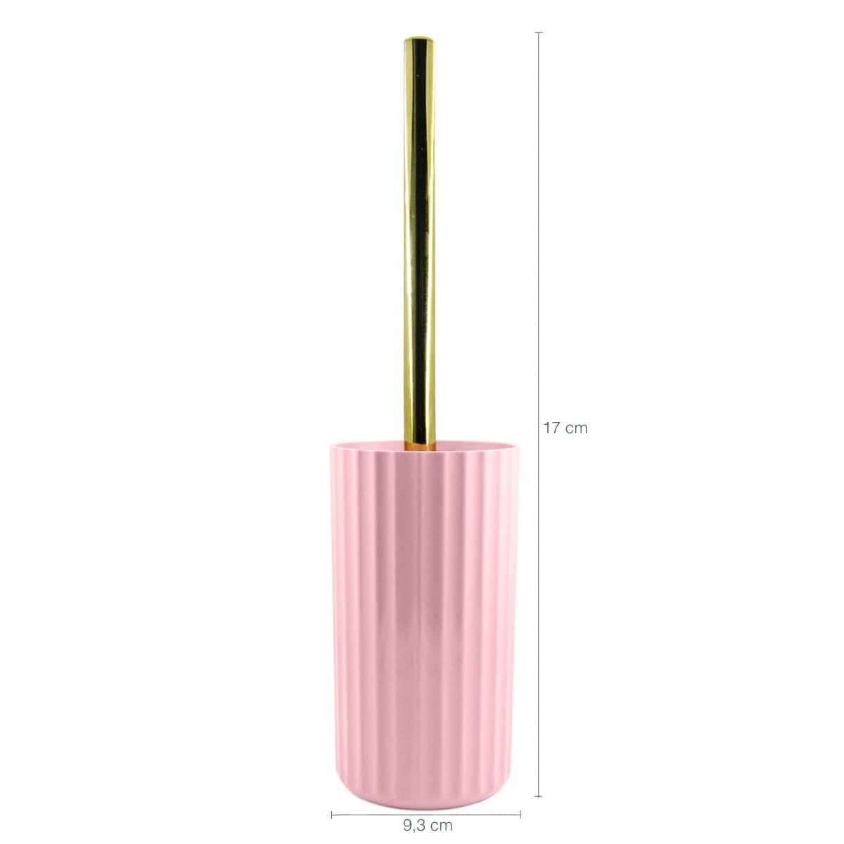 Suporte Com Escova Sanitária Groove Vaso Privada Banheiro Ou Rosa Quartz Fechado