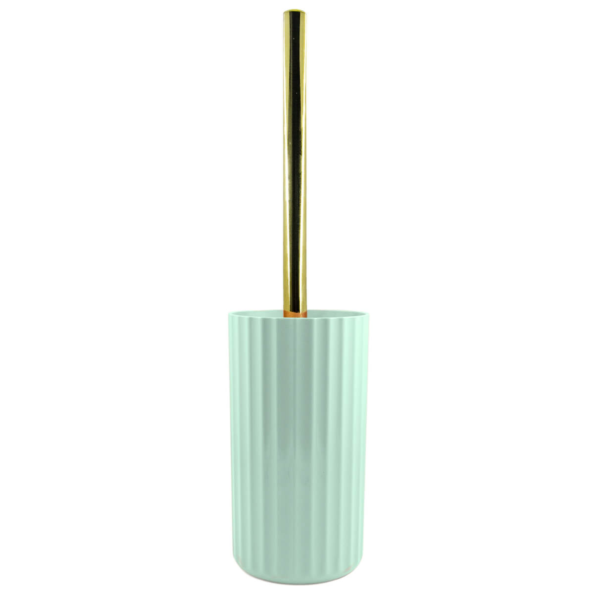 Suporte Com Escova Sanitária Groove Vaso Privada Banheiro Ou Verde Menta Fechado