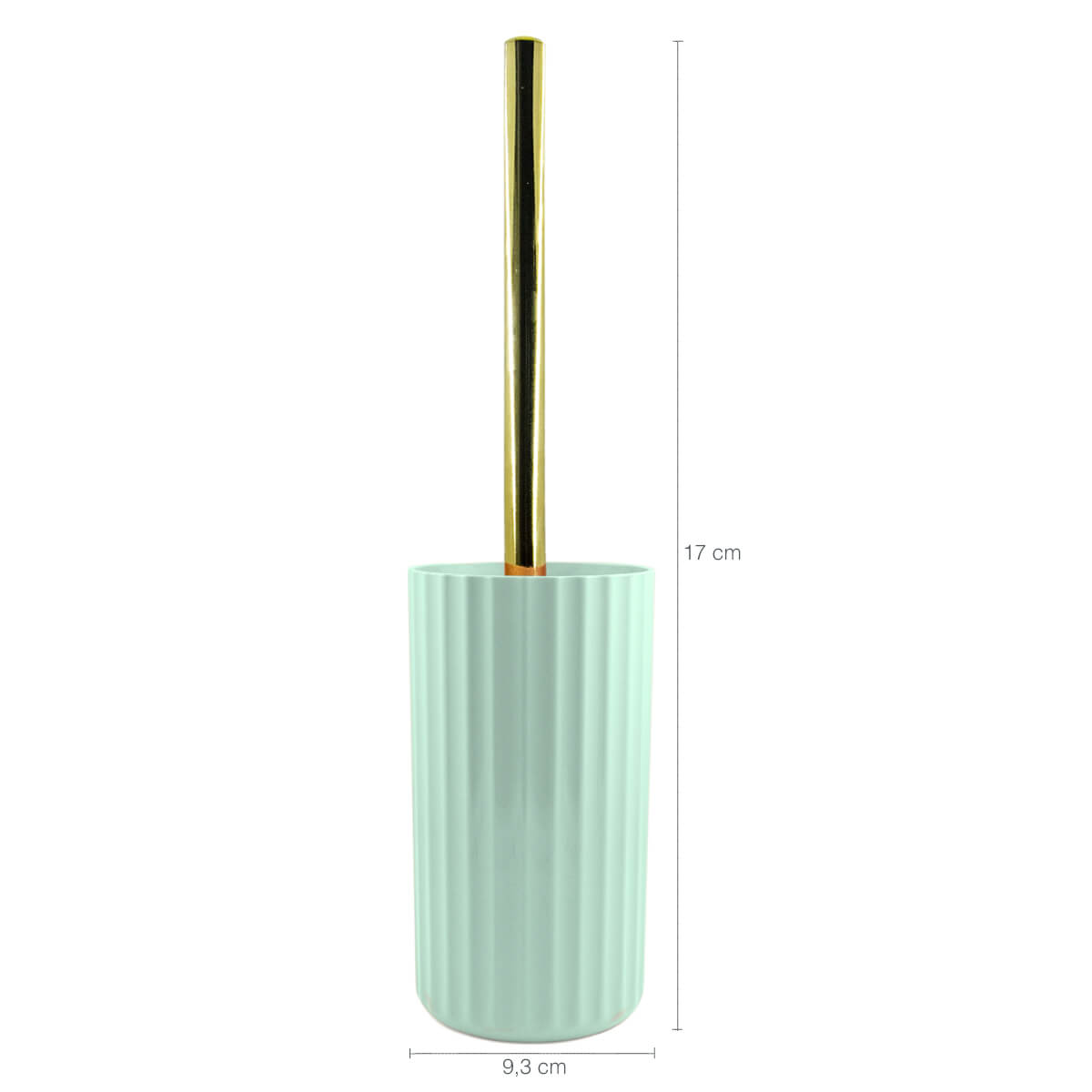 Suporte Com Escova Sanitária Groove Vaso Privada Banheiro Ou Verde Menta Fechado