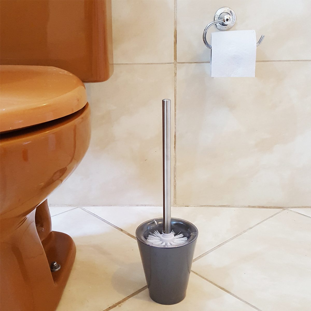 Suporte Escova Sanitária Vaso Privada Escovinha Banheiro OU Chumbo
