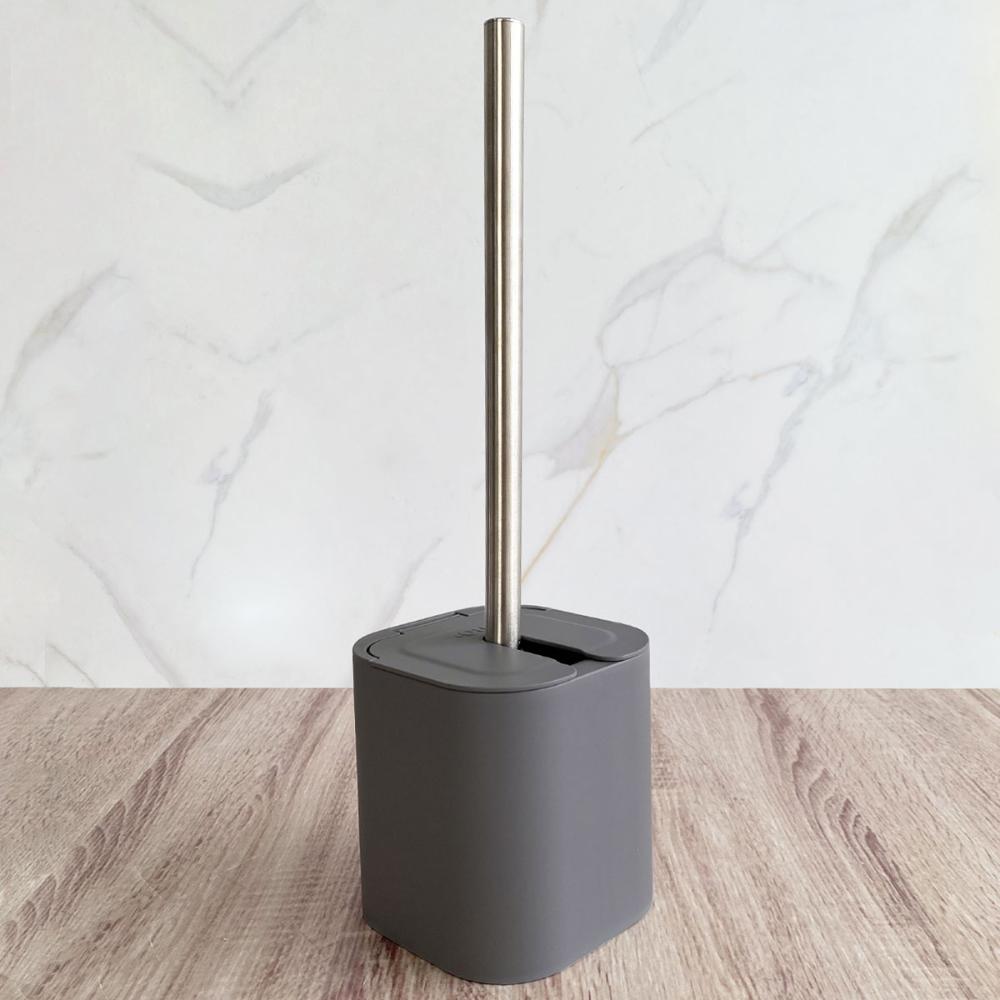 Suporte Escova Sanitária com Tampa para Banheiro Lavabo Polipropileno Dual OU Chumbo