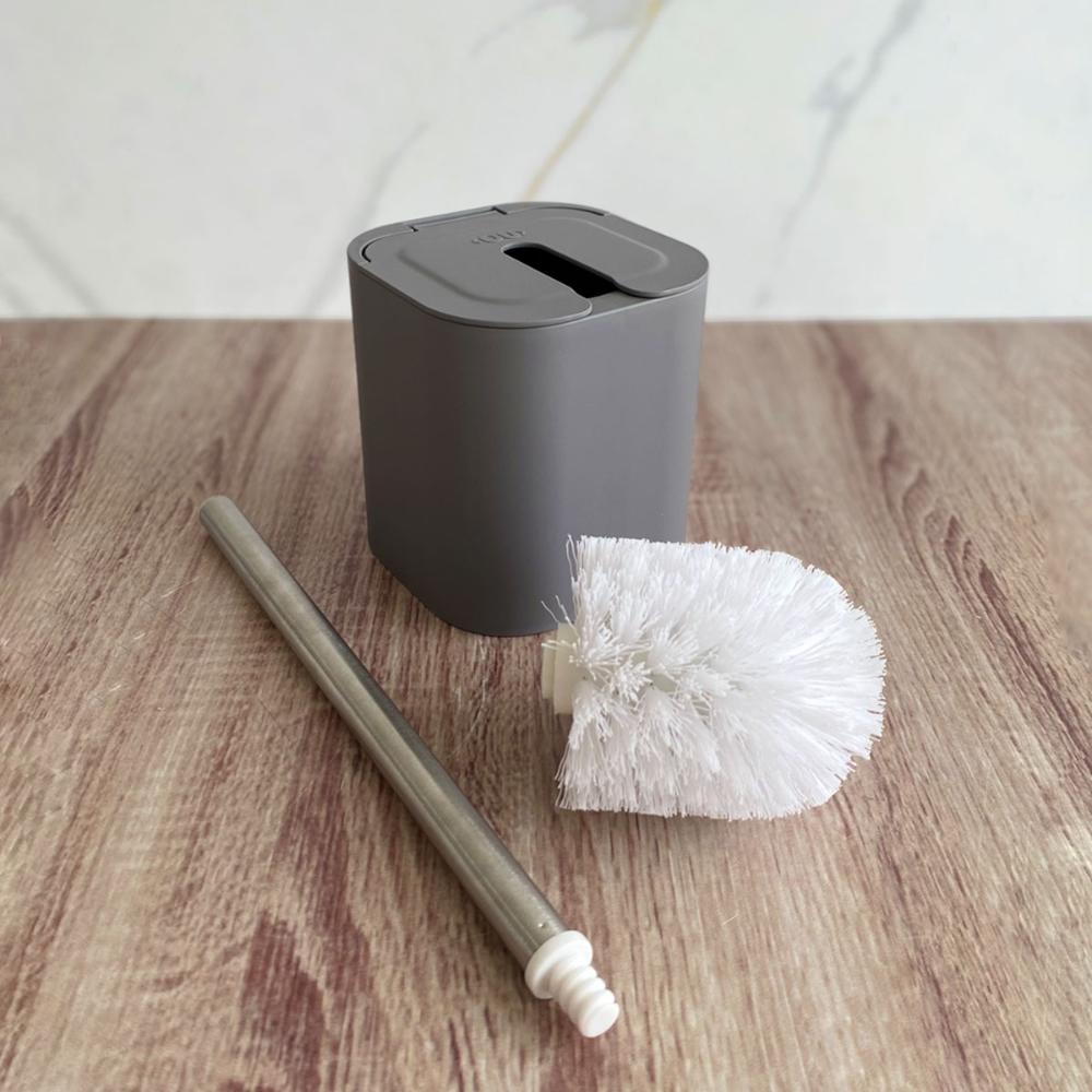 Suporte Escova Sanitária com Tampa para Banheiro Lavabo Polipropileno Dual OU Chumbo