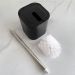 Suporte Escova Sanitária com Tampa para Banheiro Lavabo Polipropileno Dual OU Preto
