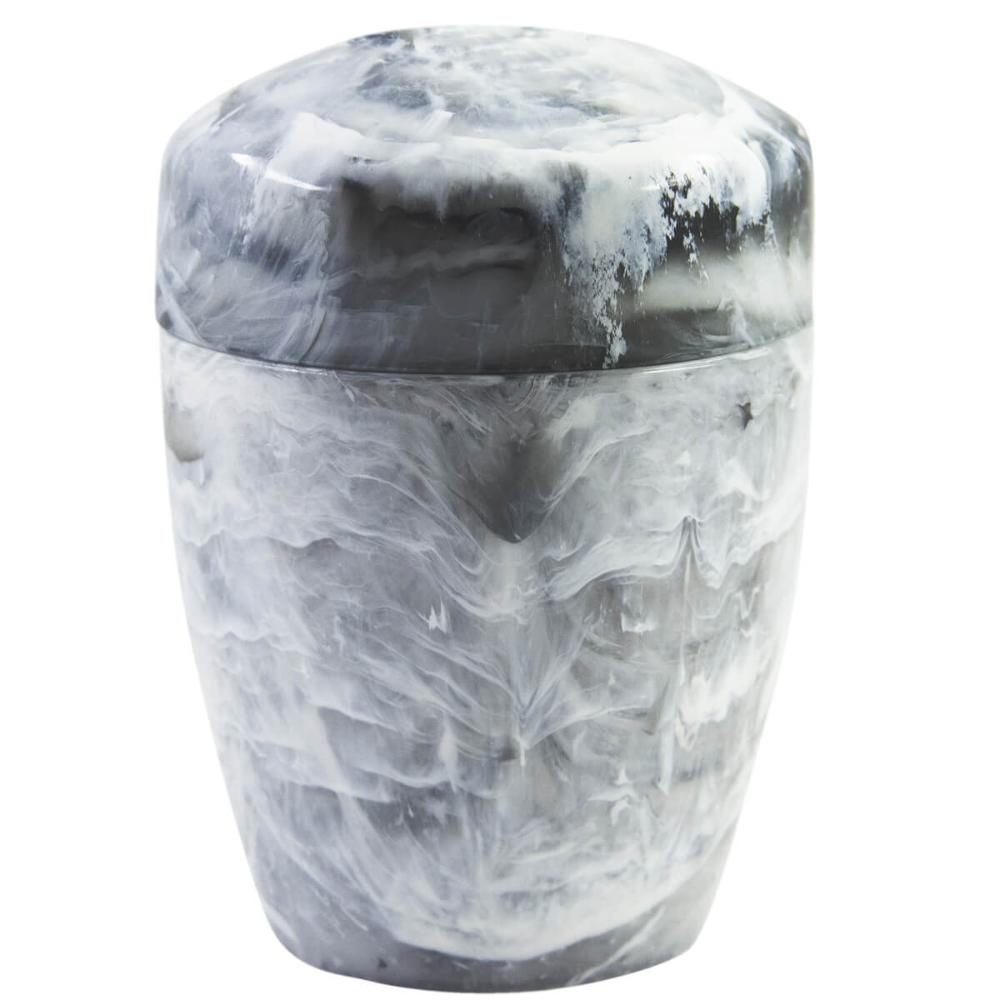 Suporte Porta Algodão Cotonete Plastico Design Marmorizado Branco Carrara