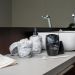 Suporte Porta Algodão Cotonete Plastico Design Marmorizado Branco Carrara