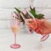 Taça Para Espumante Champagne 280ml Poliestireno Rosa Translúcido Ou