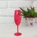 Taça Para Espumante Champagne 280ml Poliestireno Vermelho Translúcido Ou