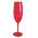 Taça Para Espumante Champagne 280ml Poliestireno Vermelho Translúcido Ou