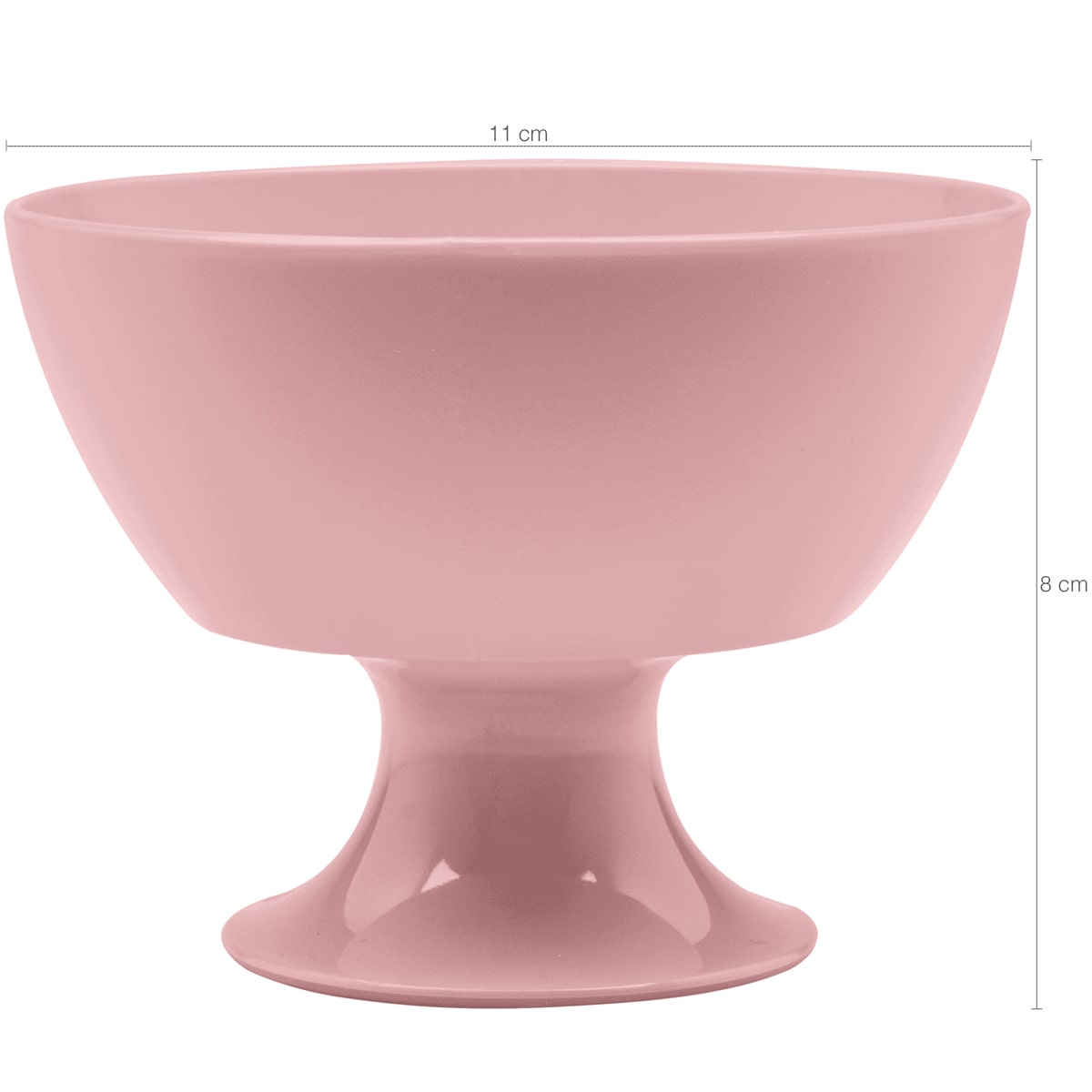 Taça Para Sobremesa Luna 300ml Pote Prato De Sobremesa Rosa Quartz