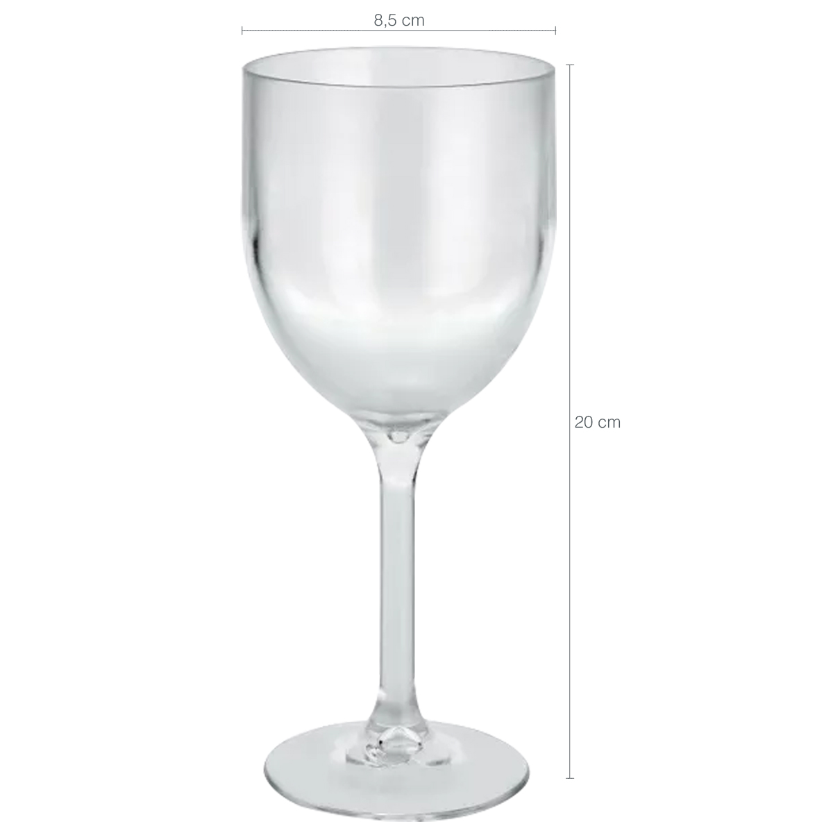 Taças Para Vinho 400ml Transparentes Estireno
