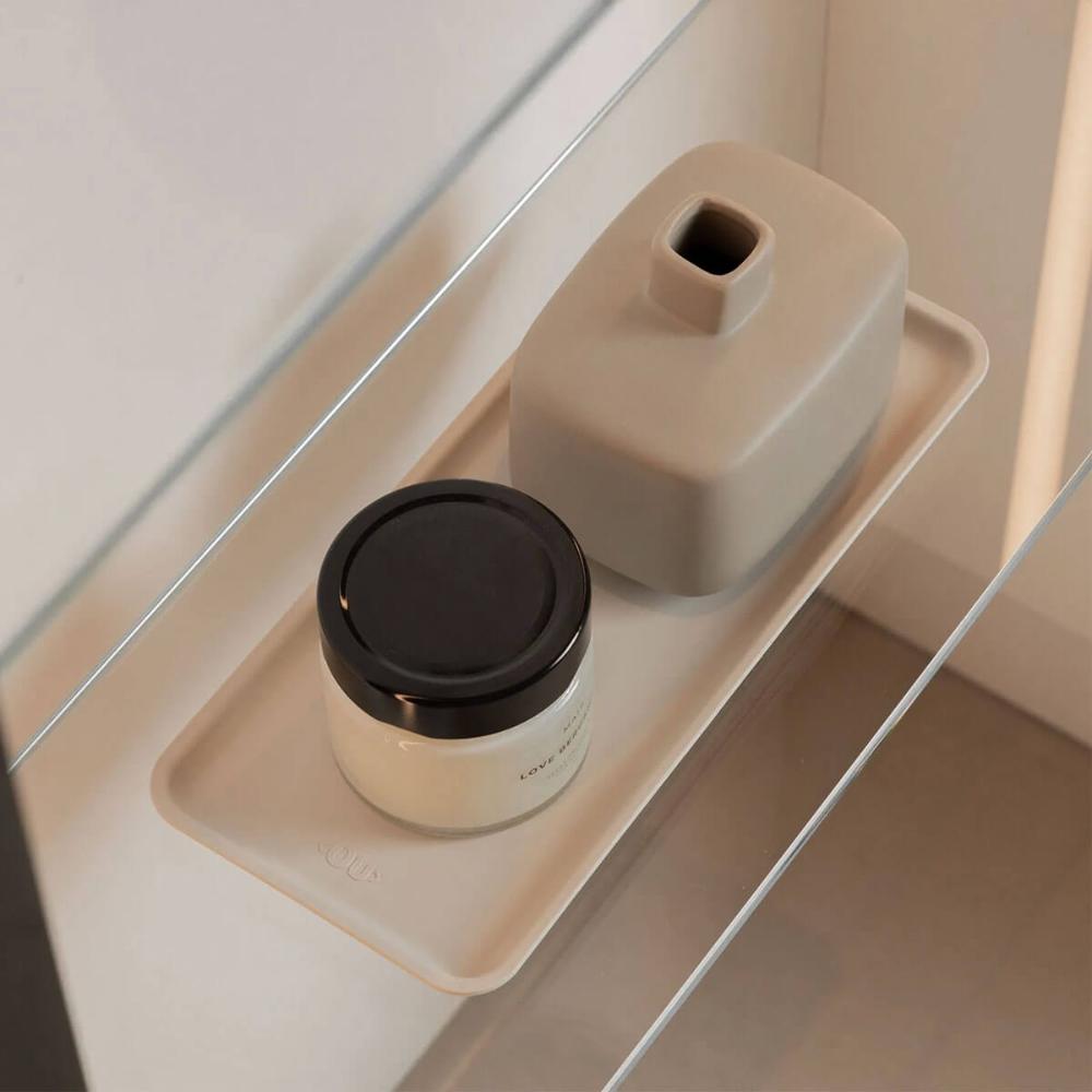 Tampa para Cesto Flow 3L Bege 27x12x1,3cm Caixa Organizadora