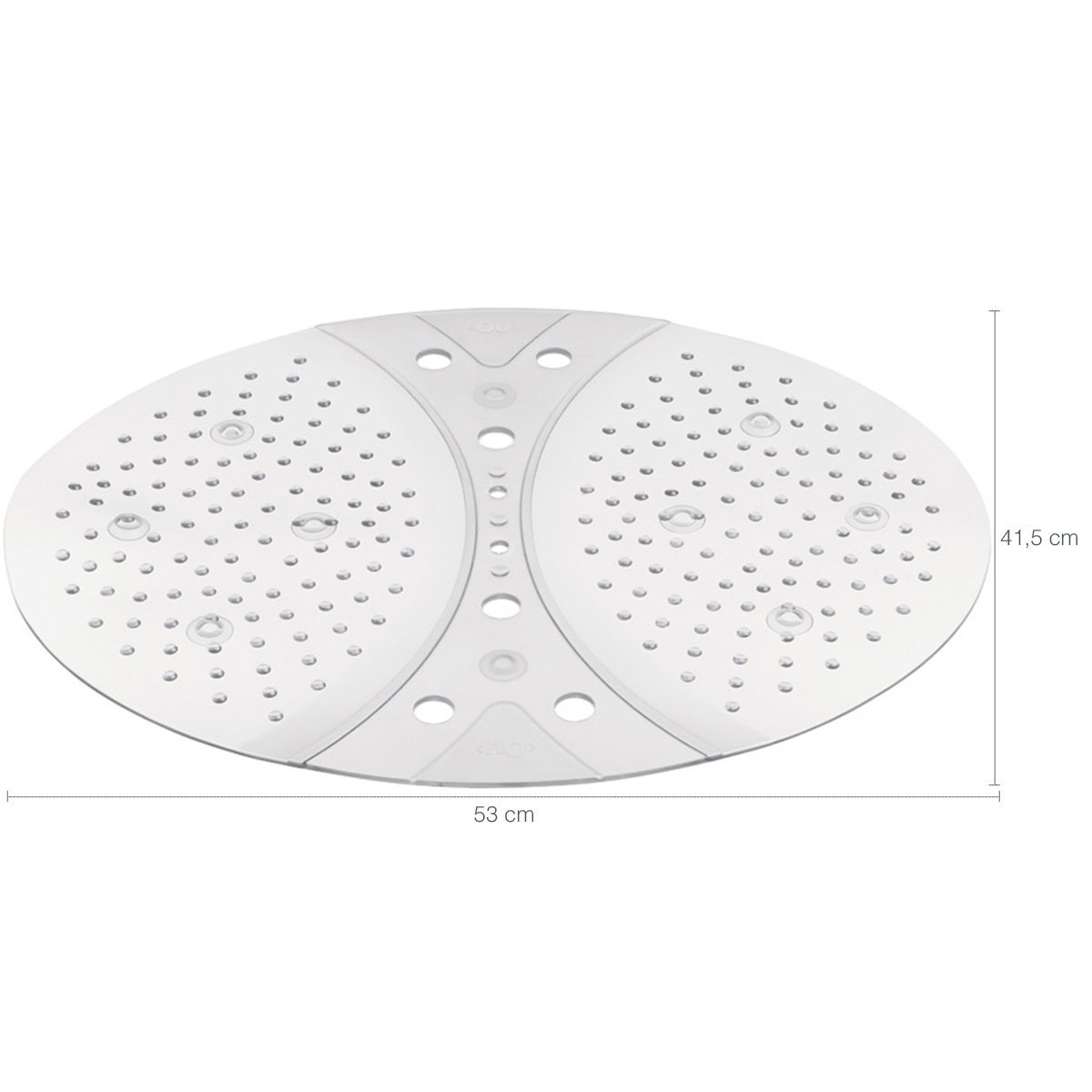 Tapete Box Banheiro 42x53cm Antiderrapante Ventosa Hidro Natural