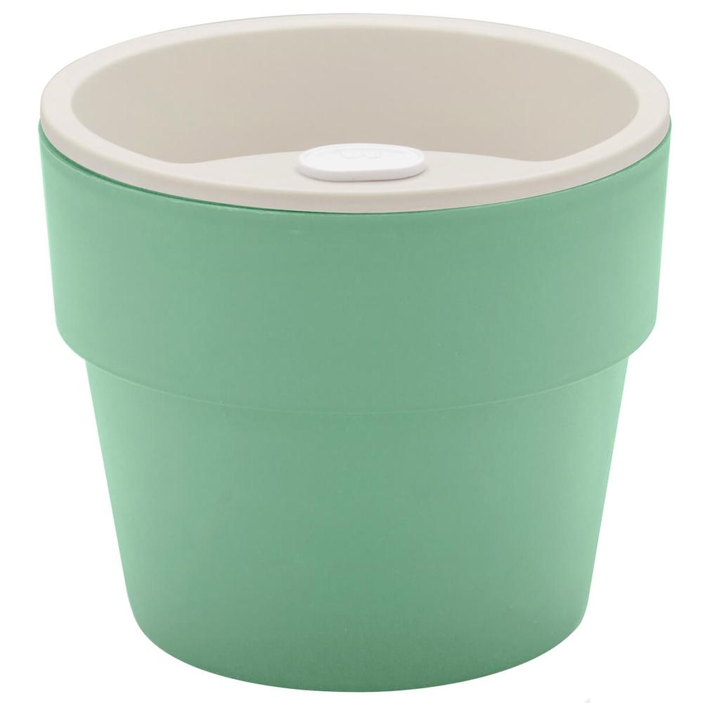 Vaso Auto Irrigável M Horta Vasos Para Plantas Tempero Flores Verde Menta