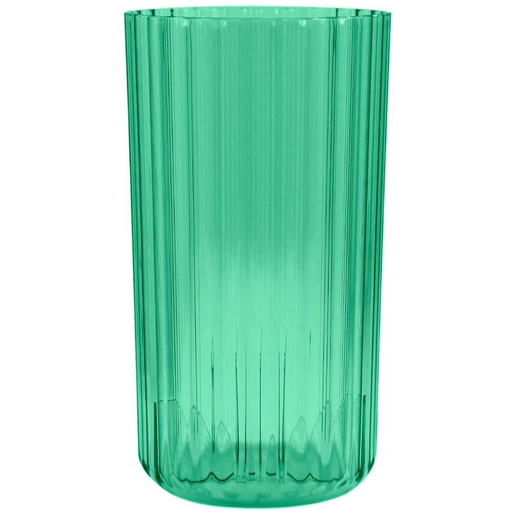 Vaso De Flor M Decorativo Planta Translucido Groove Jardim Verde Menta