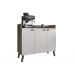Aparador Buffet Off White Com 3 Portas Espaçoso Para Cantinho Do Café Ay