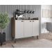 Aparador Buffet Off White Com 3 Portas Espaçoso Para Cantinho Do Café Ay