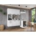 Armário Multiuso Branco Para Cozinha Moderno Suspenso Com 6 Portas 1 Gaveta Espaçoso Gi