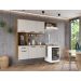 Armário Multiuso Freijo Off Para Cozinha Moderno Suspenso Com 6 Portas 1 Gaveta Espaçoso Gi