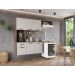 Armário Multiuso Naturale Off Para Cozinha Moderno Suspenso Com 6 Portas 1 Gaveta Espaçoso Gi