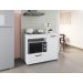Balcão Branco Para Cooktop de 4 bocas Com Espaço Para Forno Com Porta Mp