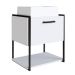 Gabinete Suspenso com Cuba Angel 1 PT Preto e Branco 50 cm