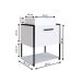 Gabinete Suspenso com Cuba Angel 1 PT Preto e Branco 50 cm