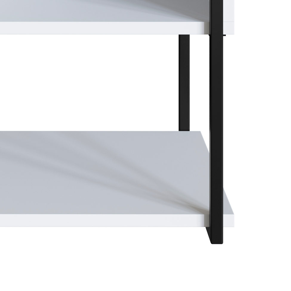 Gabinete Suspenso com Cuba Angel 1 PT Preto e Branco 50 cm