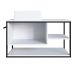 Gabinete Suspenso com Cuba Angel 1 PT Preto e Branco 80 cm