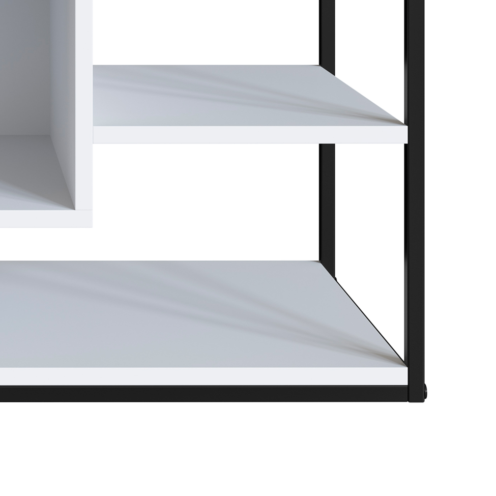 Gabinete Suspenso com Cuba Angel 1 PT Preto e Branco 80 cm