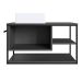 Gabinete Suspenso com Cuba Angel 1 PT Preto e Grafite 80 cm
