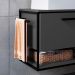 Gabinete Suspenso com Cuba Angel 1 PT Preto e Grafite 80 cm
