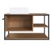 Gabinete Suspenso com Cuba Angel 1 PT Preto e Mel 80 cm