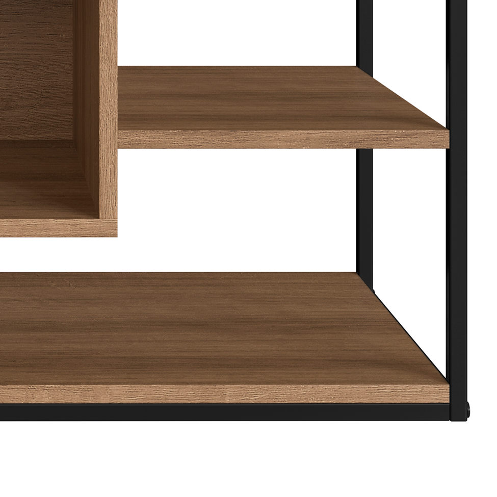 Gabinete Suspenso com Cuba Angel 1 PT Preto e Mel 80 cm