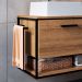 Gabinete Suspenso com Cuba Angel 1 PT Preto e Mel 80 cm